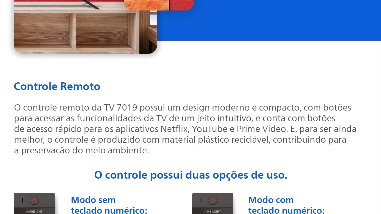Smart TV 75" 4K Philips 75PUG7019/78 Google TV