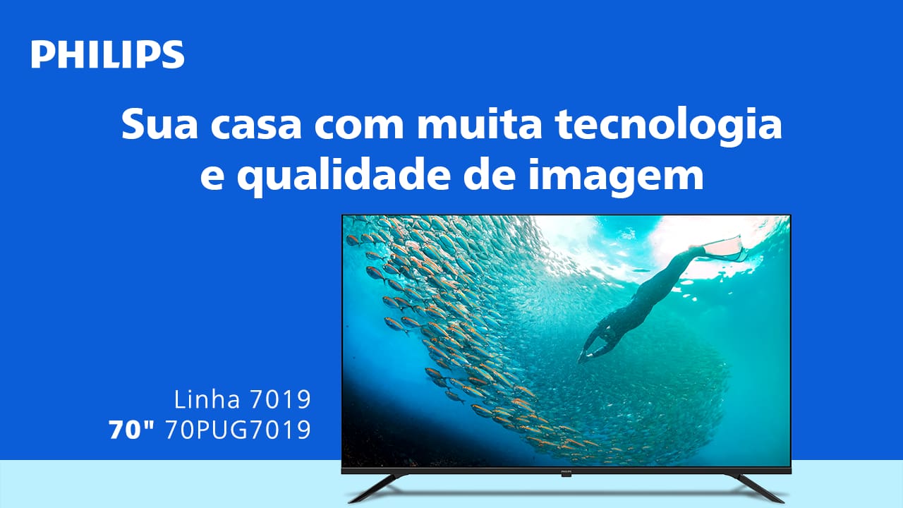 Smart TV 75" 4K Philips 75PUG7019/78 Google TV
