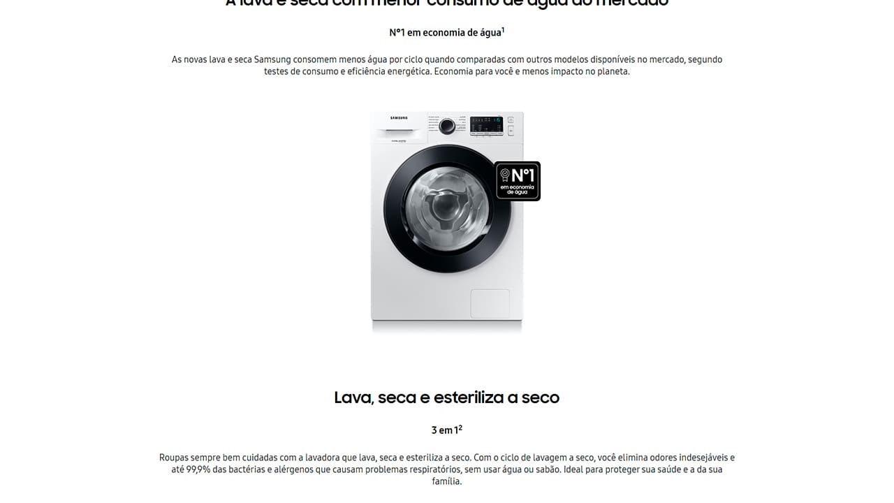 Lava e Seca Samsung WD11M 