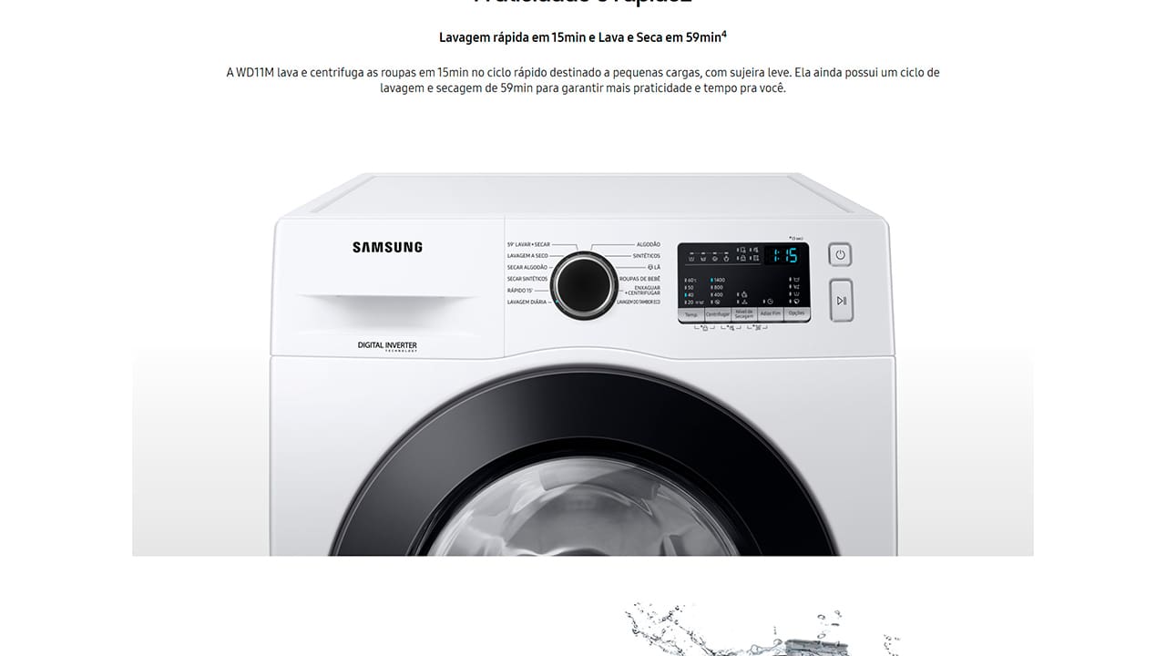 Lava e Seca Samsung WD11M 