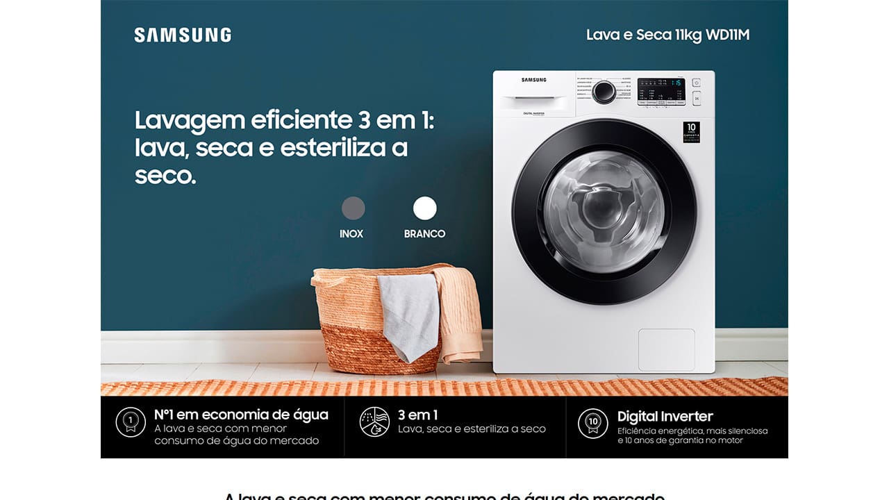 Lava e Seca Samsung WD11M 