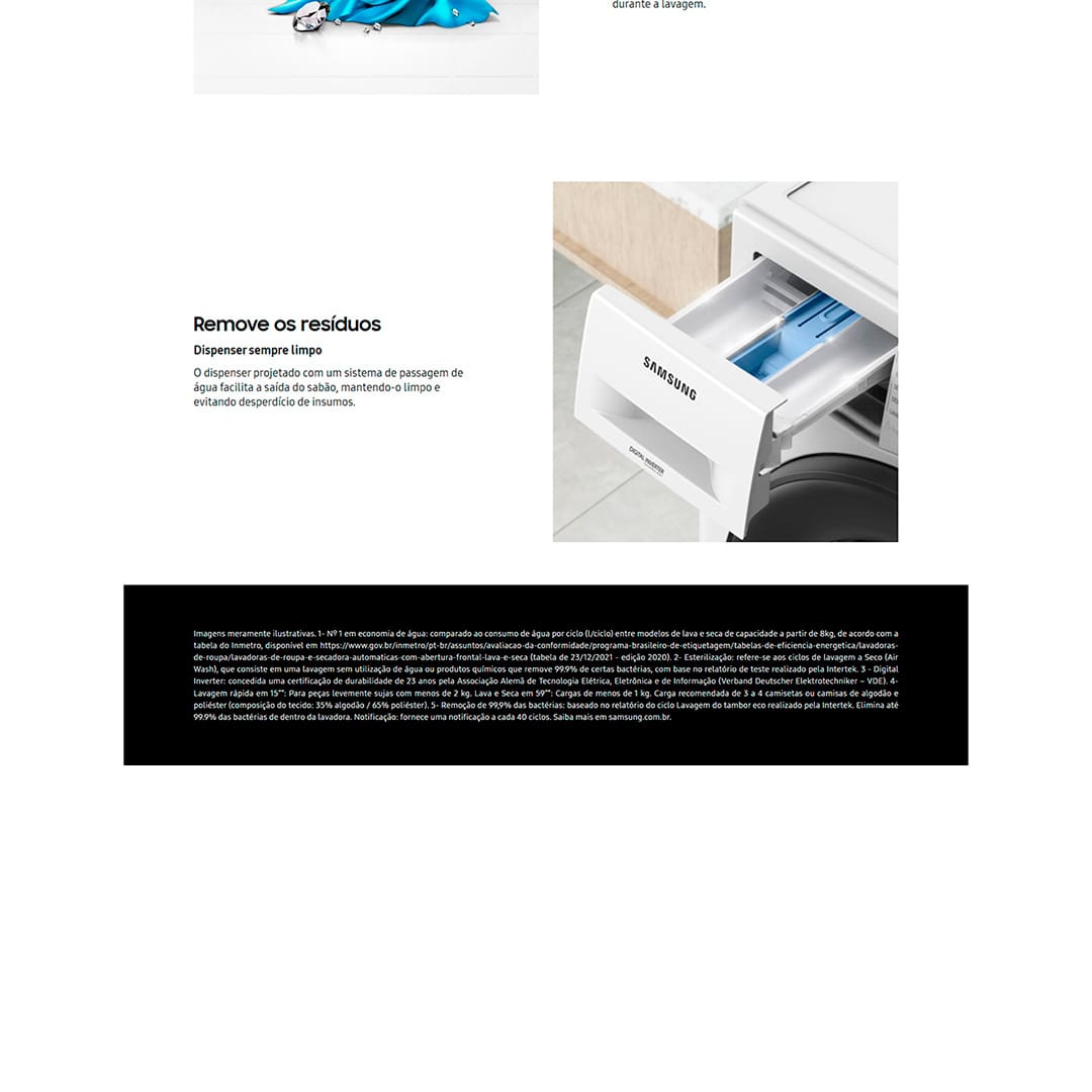 Lava e Seca Samsung WD11M 
