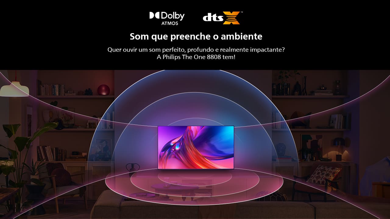 Experiência 4K com Google TV A Smart TV Philips THE ONE 65PUG8808/78 eleva sua experiência de entretenimento com uma tela de 65 polegadas e resolução 4K. Alimentada pelo sistema Google TV, você tem acesso a milhares de aplicativos, filmes e séries. Personalize sua tela inicial para encontrar rapidamente seus conteúdos favoritos e mergulhe no mundo do entretenimento de forma fluida e intuitiva.