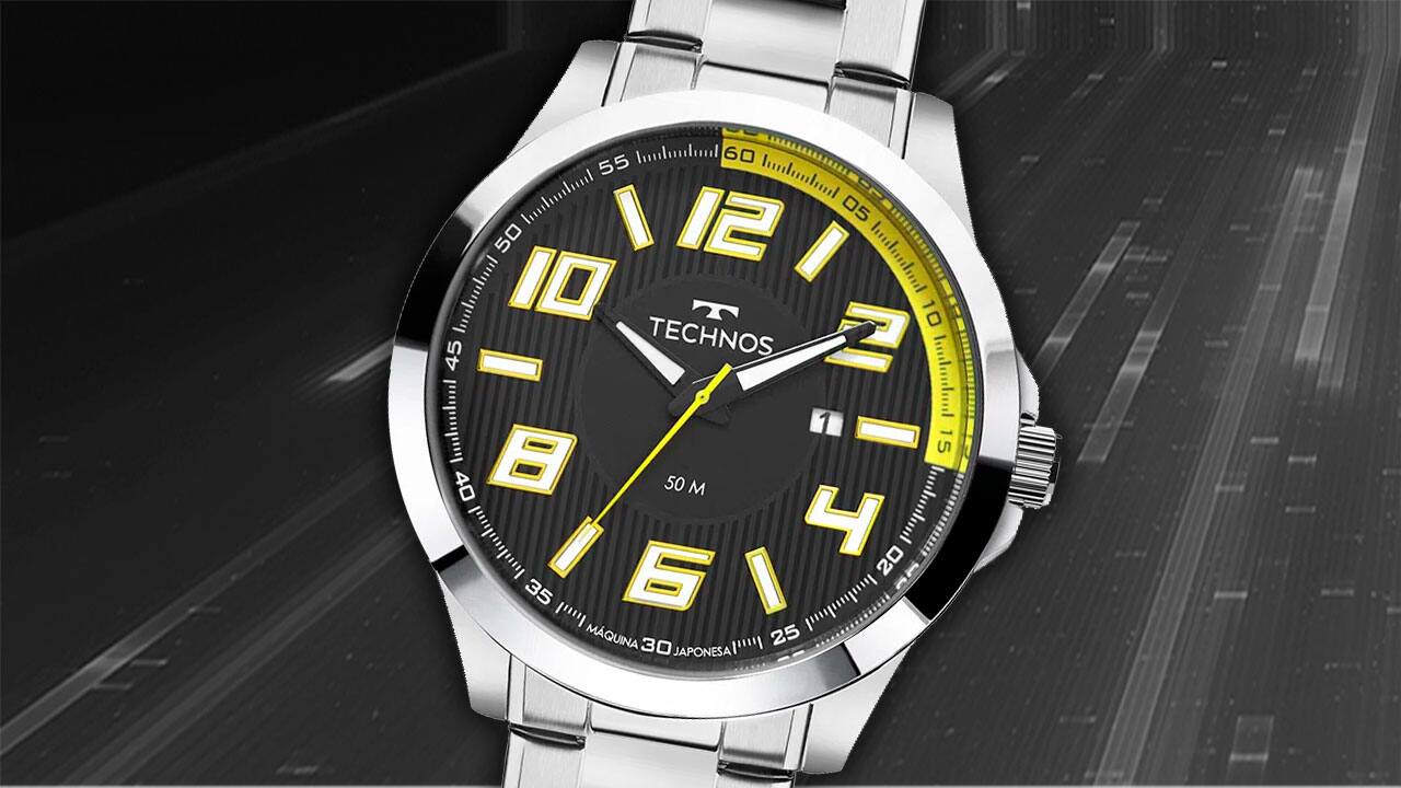 Relógio Masculino Analógico Technos Racer 2115KNE/1Y - Prata