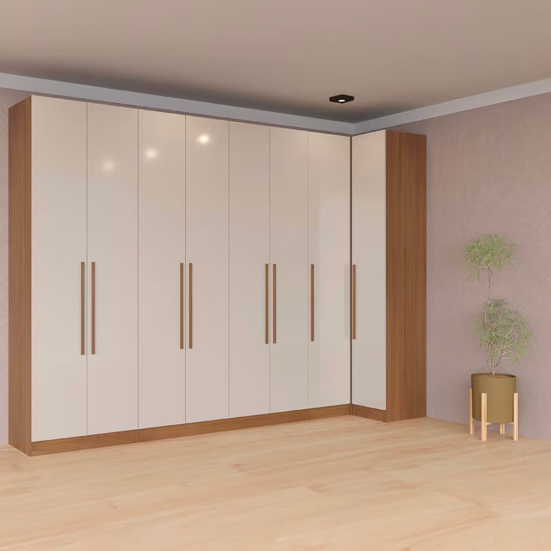 Guarda-roupa Modulado Canto Reto de Casal Bartira 