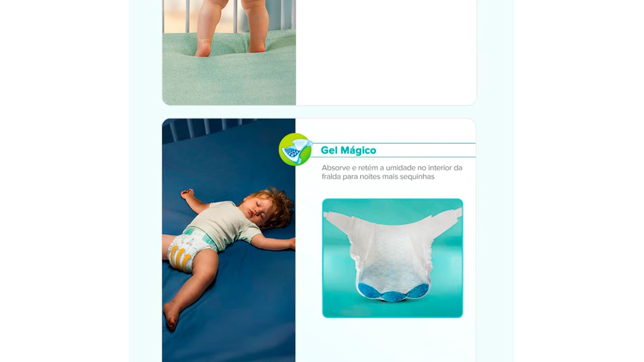 Fralda Pampers Confort Sec Mega Tamanho P 50 Unidades