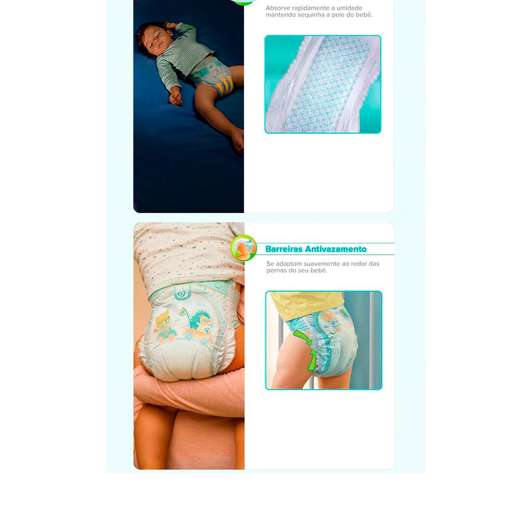 Fralda Pampers Confort Sec Mega Tamanho P 50 Unidades