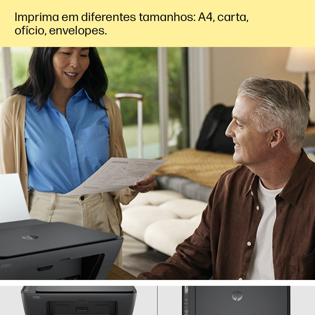 Versatilidade e eficiência A Multifuncional Jato de Tinta HP DeskJet Ink Advantage 2874 é a escolha perfeita para quem busca praticidade e desempenho em uma única impressora. Com funções de impressão, cópia e digitalização, ela atende todas as necessidades de projetos de trabalho, escolares e domésticos. Seja para imprimir documentos, e-mails, páginas da web ou fotos com qualidade de laboratório, essa impressora oferece resultados excepcionais em preto e branco ou colorido.