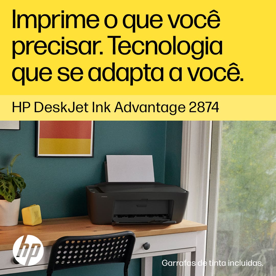 Versatilidade e eficiência A Multifuncional Jato de Tinta HP DeskJet Ink Advantage 2874 é a escolha perfeita para quem busca praticidade e desempenho em uma única impressora. Com funções de impressão, cópia e digitalização, ela atende todas as necessidades de projetos de trabalho, escolares e domésticos. Seja para imprimir documentos, e-mails, páginas da web ou fotos com qualidade de laboratório, essa impressora oferece resultados excepcionais em preto e branco ou colorido.
