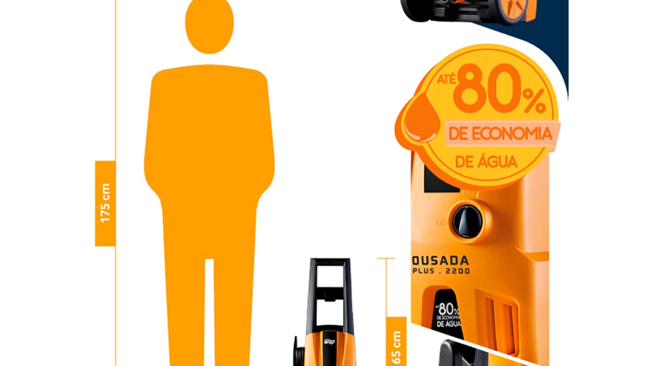 Lavadora de Alta Pressão Wap Ousada Plus 2200 -1750PSI