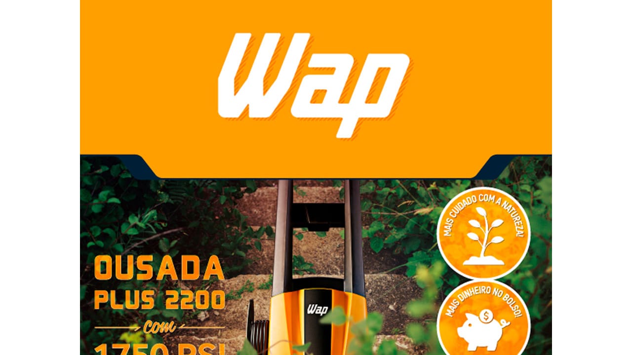 Lavadora de Alta Pressão Wap Ousada Plus 2200 -1750PSI