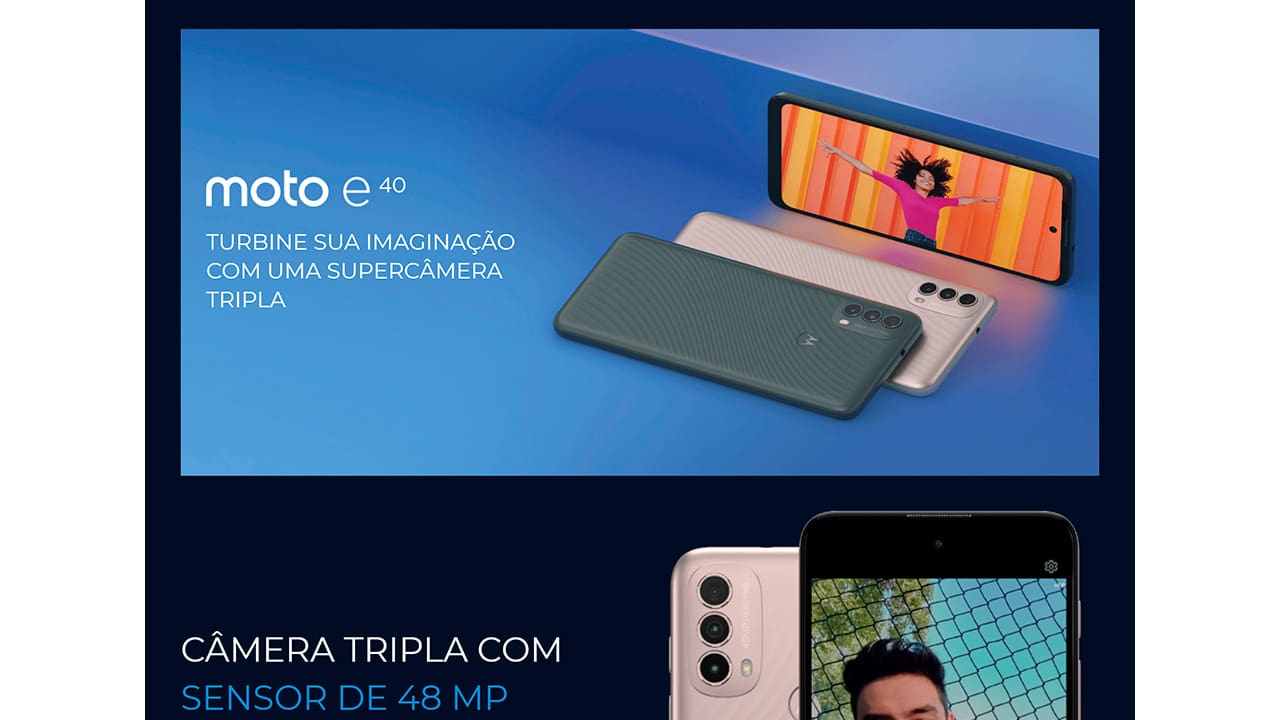 Smartphone Motorola Moto E40, Rosê, 64GB