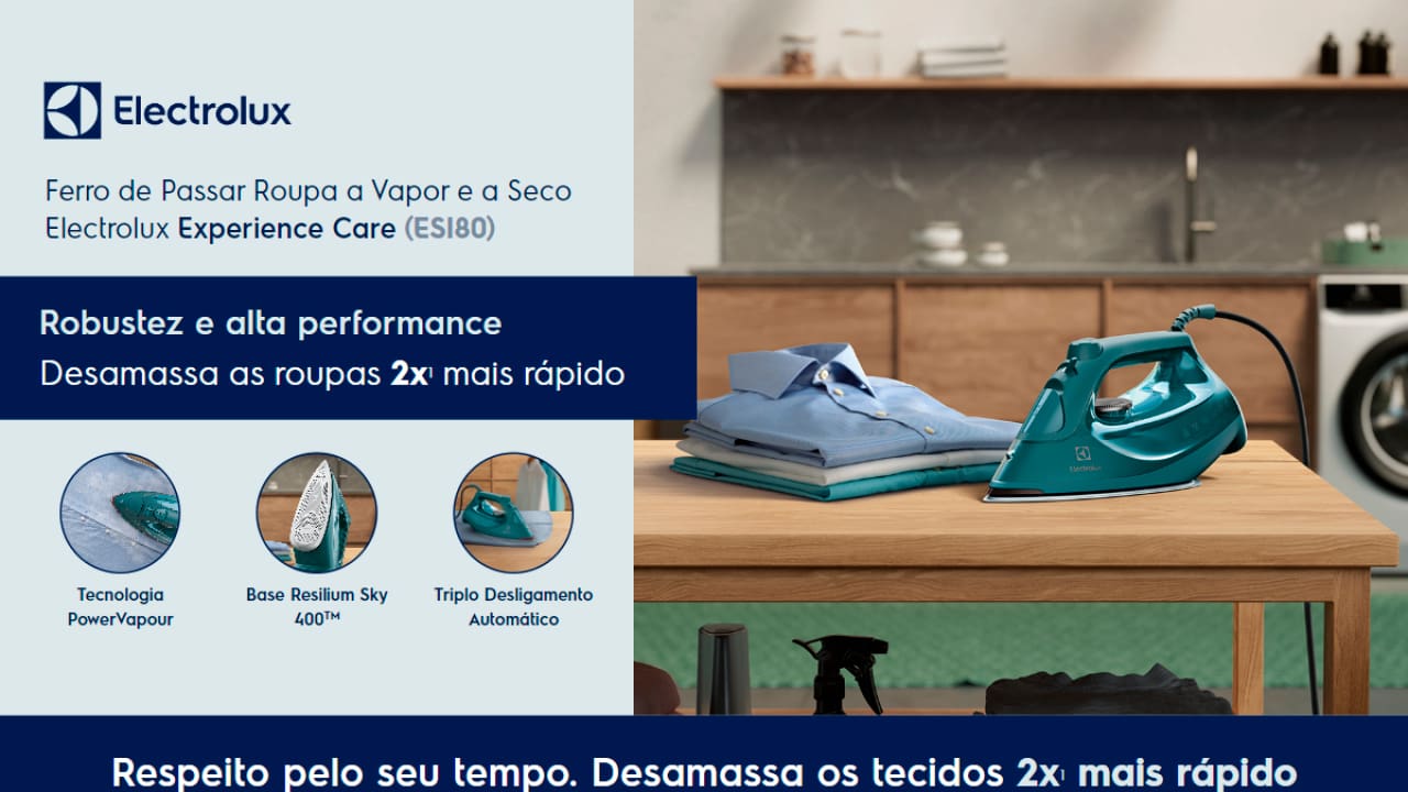FERRO A VAPOR ELECTROLUX EXPERIENCE ESI80