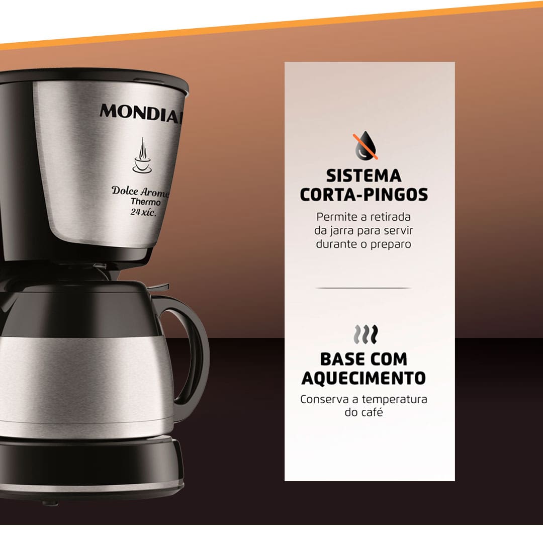 Cafeteira Elétrica Mondial Dolce Arome Thermo C-33 JT