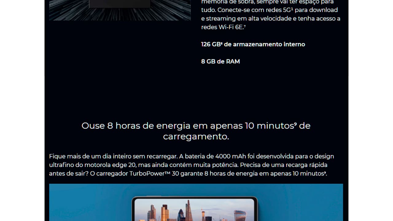 CEL.DESB.MOTO EDGE 20 5G 128GB PT - 55029634