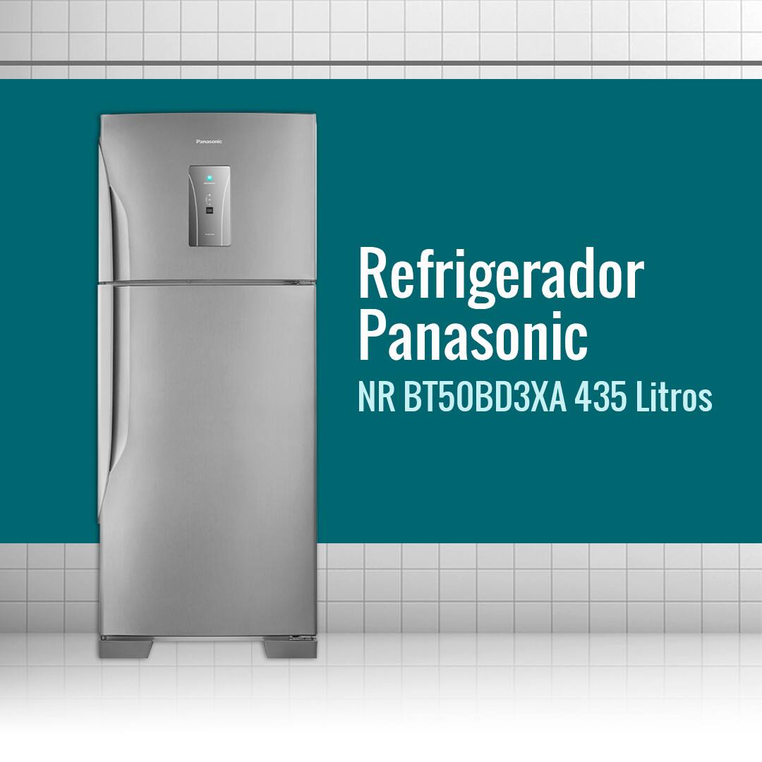 Geladeira Panasonic NR-BT50BD3XA Inox 435 Litros