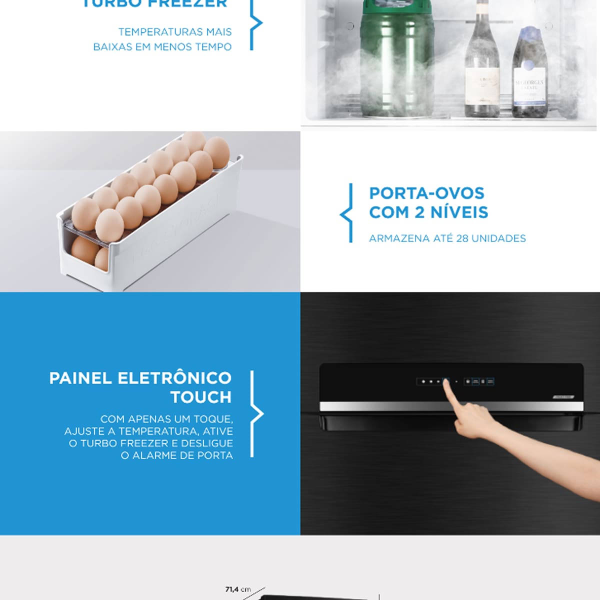 Geladeira Midea Frost Free Duplex 473 Litros