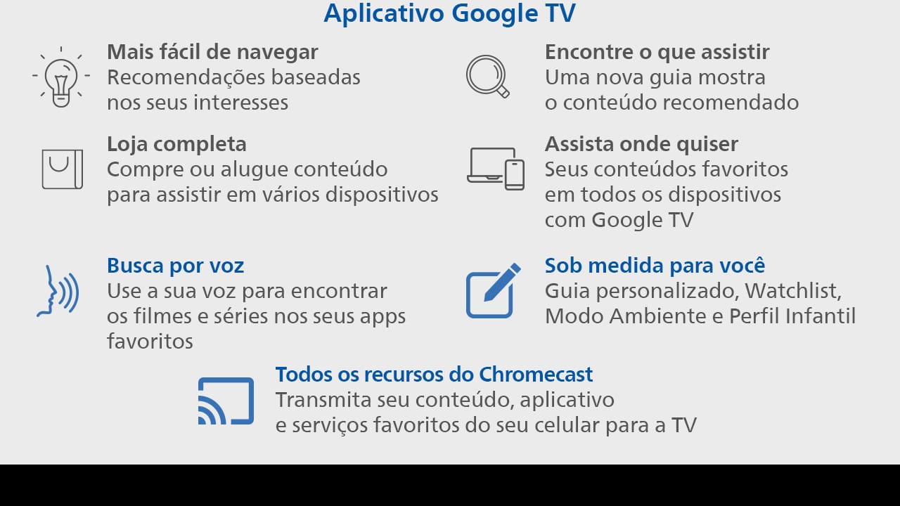 Smart TV 50" Ultra HD 4K Philips 50PUG7408/78 com Google TV, HDR10+, Dolby Vision, Dolby Atmos, Bluetooth 5.0 e Chromecast Integrado