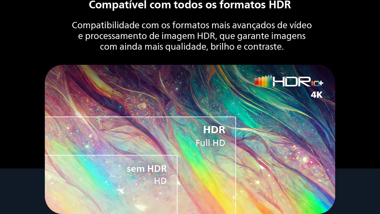 Smart TV 50" Ultra HD 4K Philips 50PUG7408/78 com Google TV, HDR10+, Dolby Vision, Dolby Atmos, Bluetooth 5.0 e Chromecast Integrado