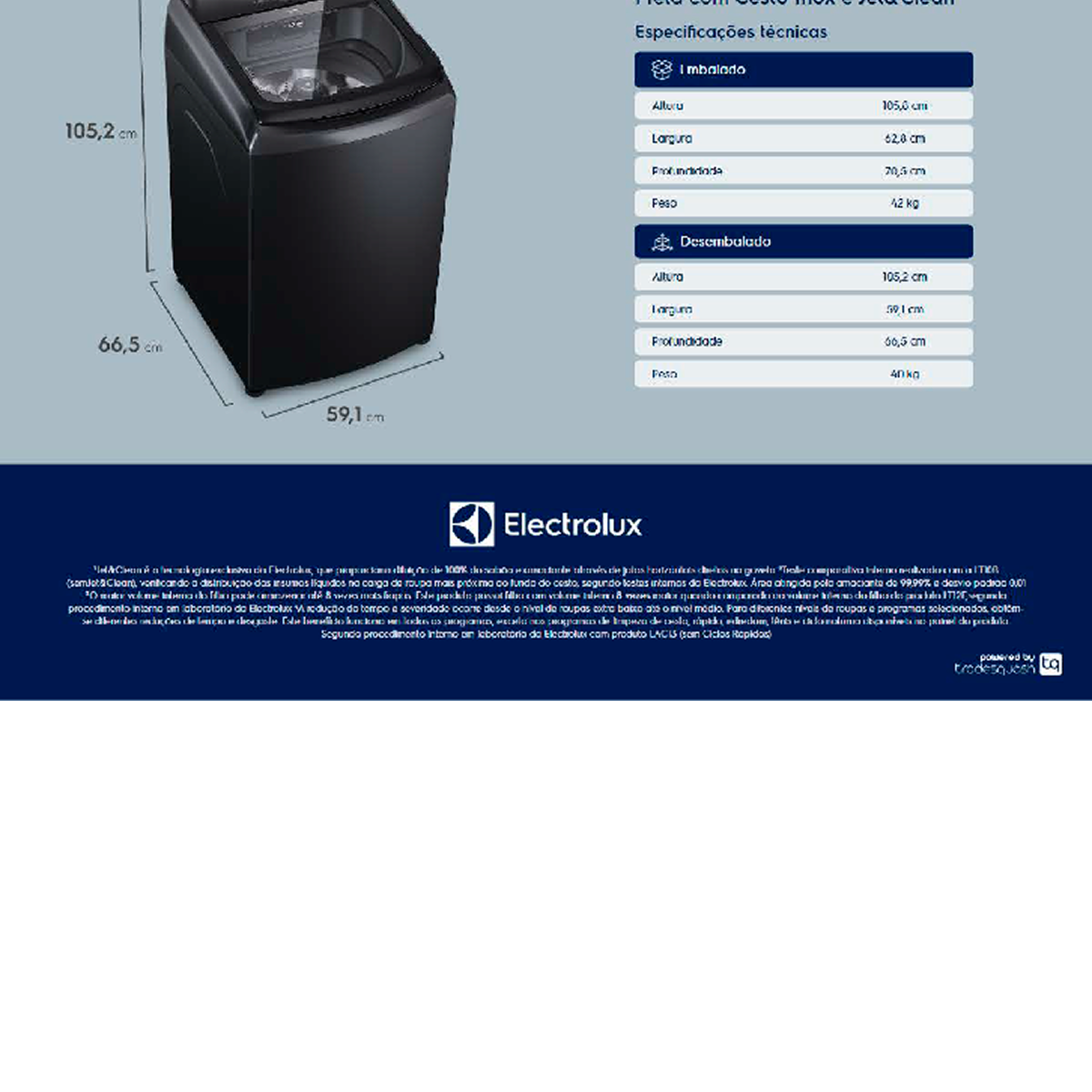Lavadora de Roupas Electrolux Efficient LEP15