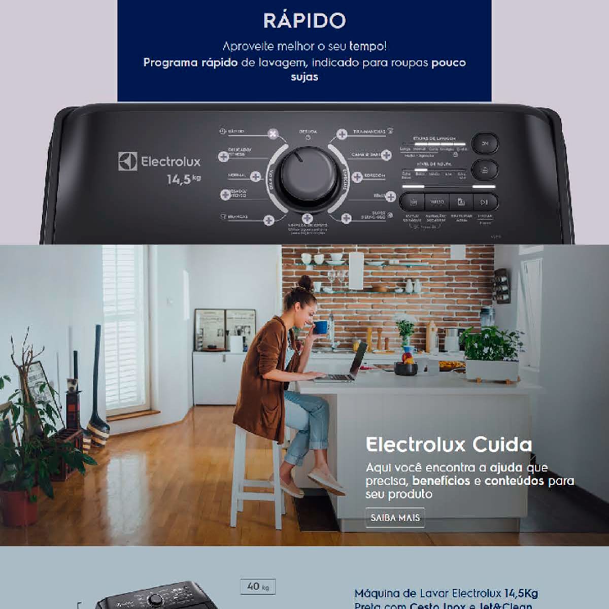Lavadora de Roupas Electrolux Efficient LEP15