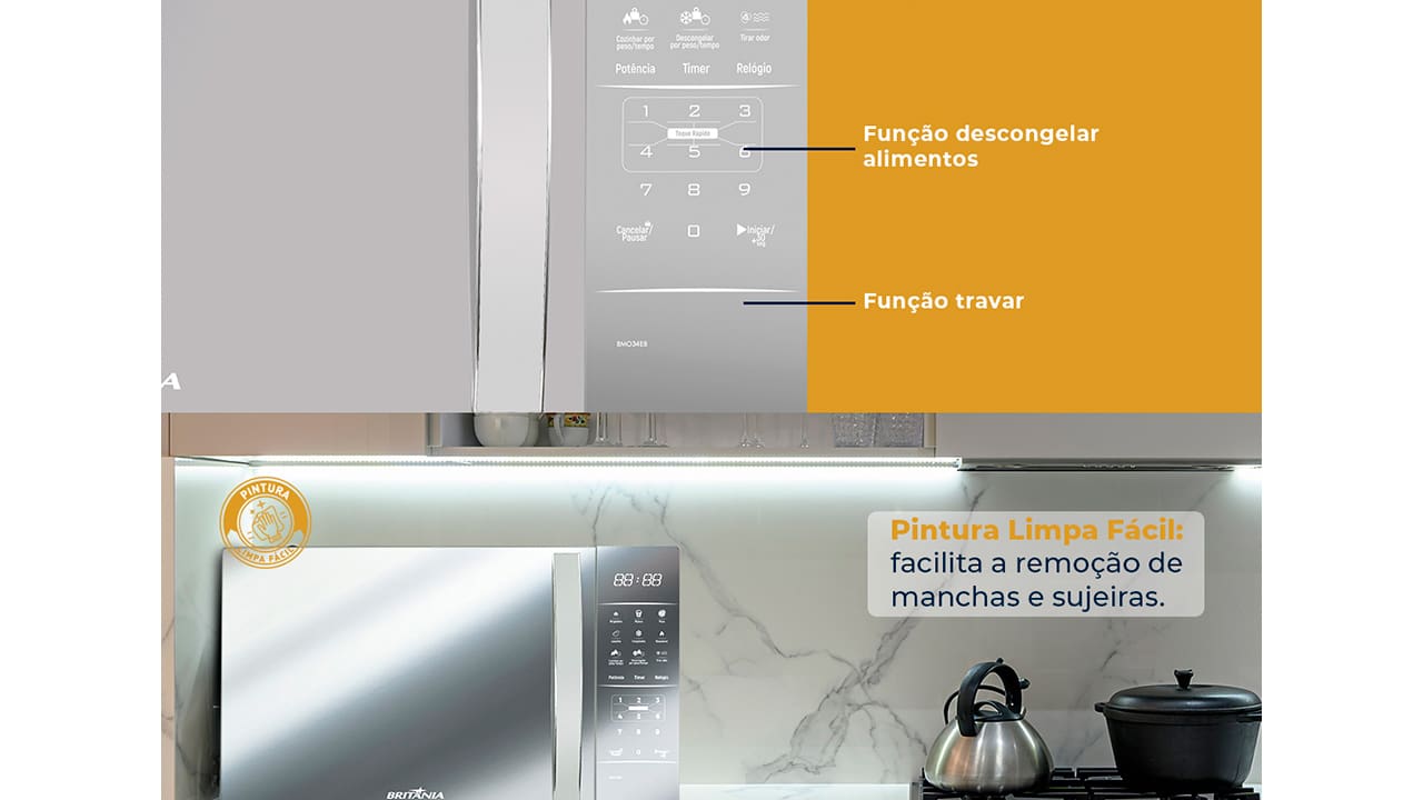 Forno de Micro-ondas Britânia BMO34EB