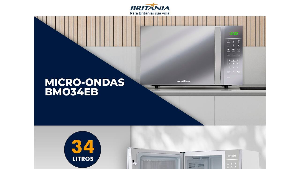 Forno de Micro-ondas Britânia BMO34EB