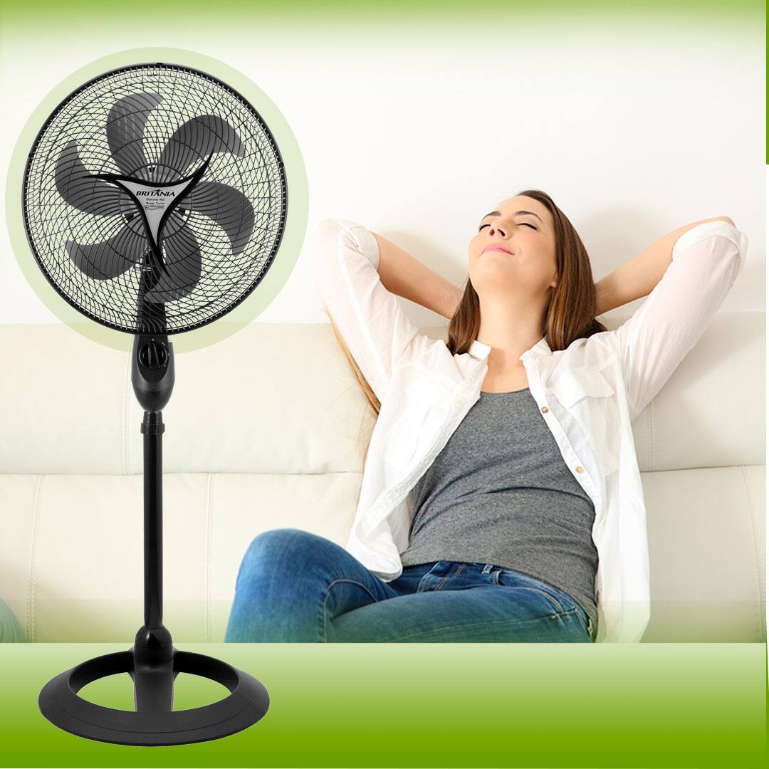 Ventilador de coluna com altura ajustável 