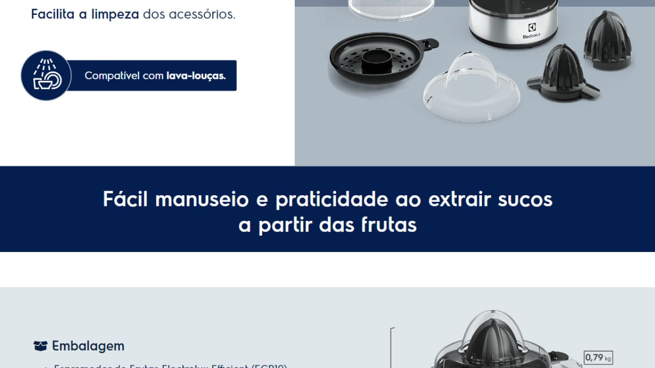 ESPREM DE FRUTAS ELECTROLUX ECP10 800ML  