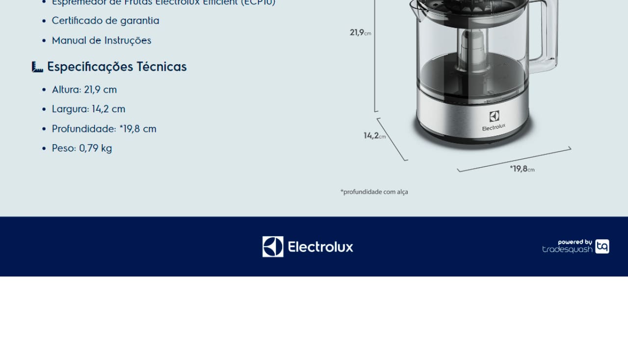 ESPREM DE FRUTAS ELECTROLUX ECP10 800ML  
