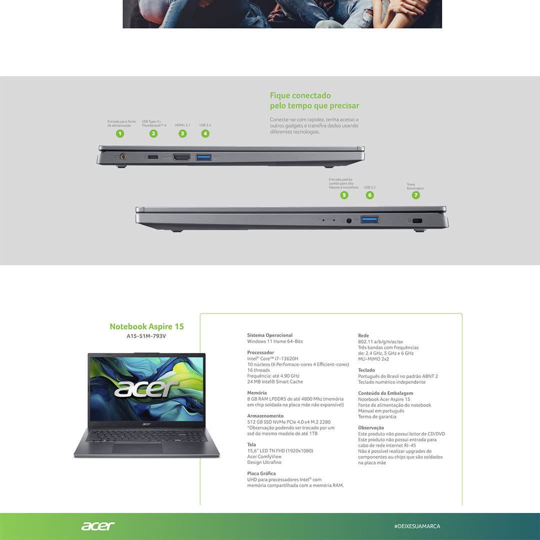  Notebook Acer Aspire 15