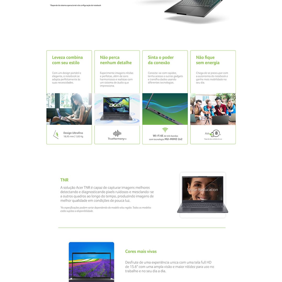  Notebook Acer Aspire 15