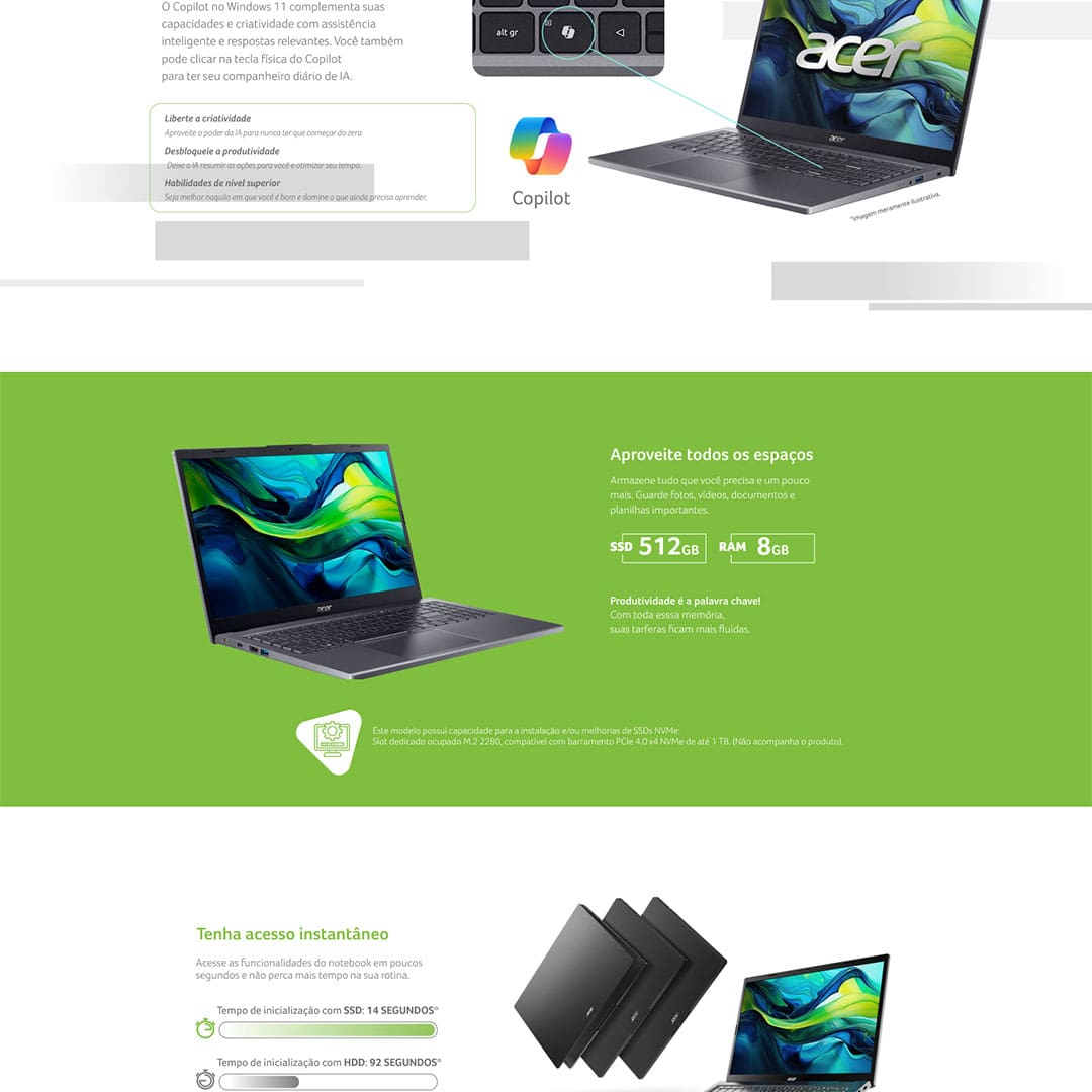  Notebook Acer Aspire 15
