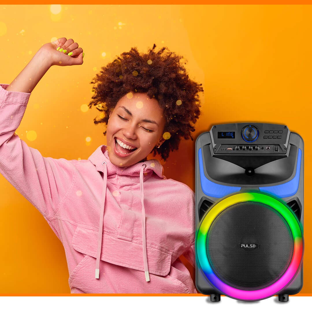 Caixa de Som Amplificada Pulse Burst SP403 550W Bluetooth USB entrada P10