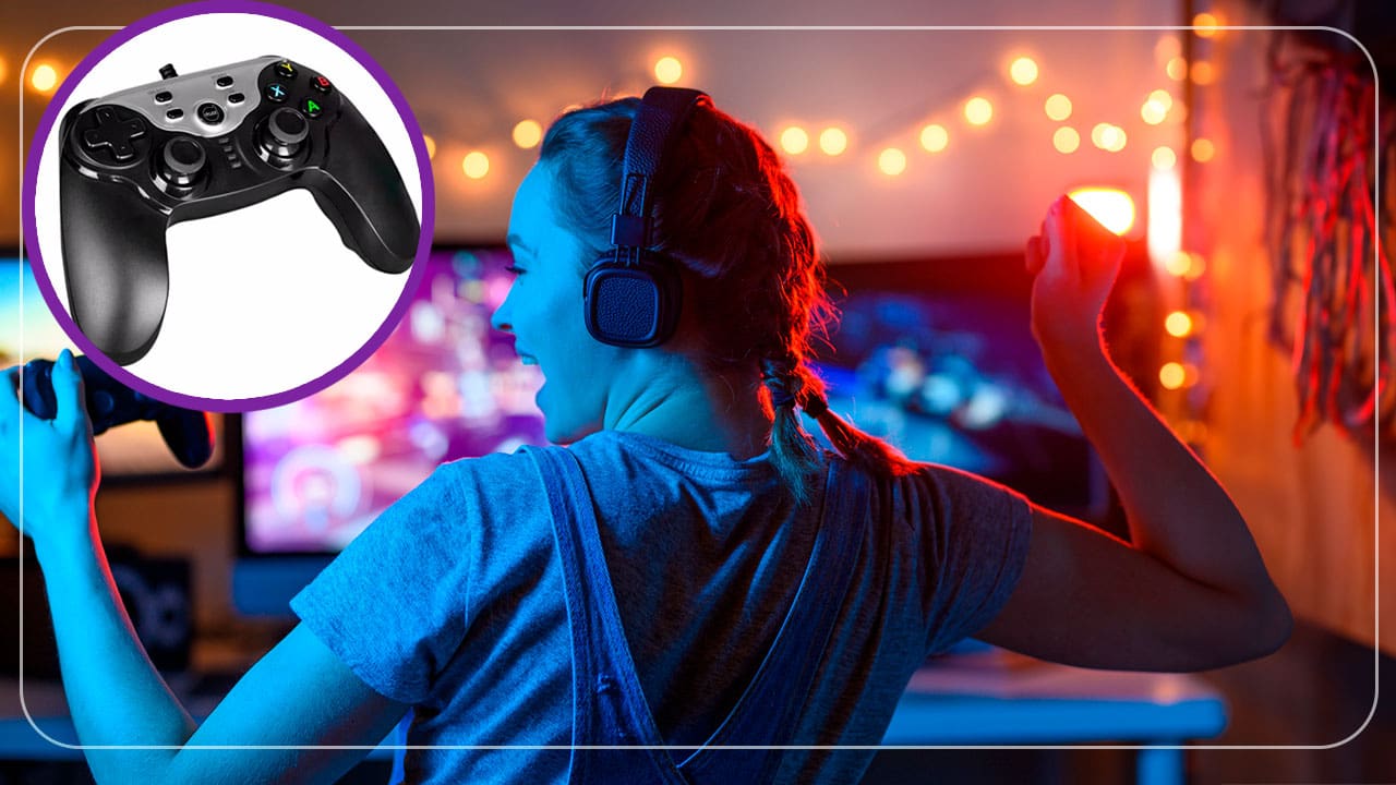 Controle Gamer com fio Dazz botões 