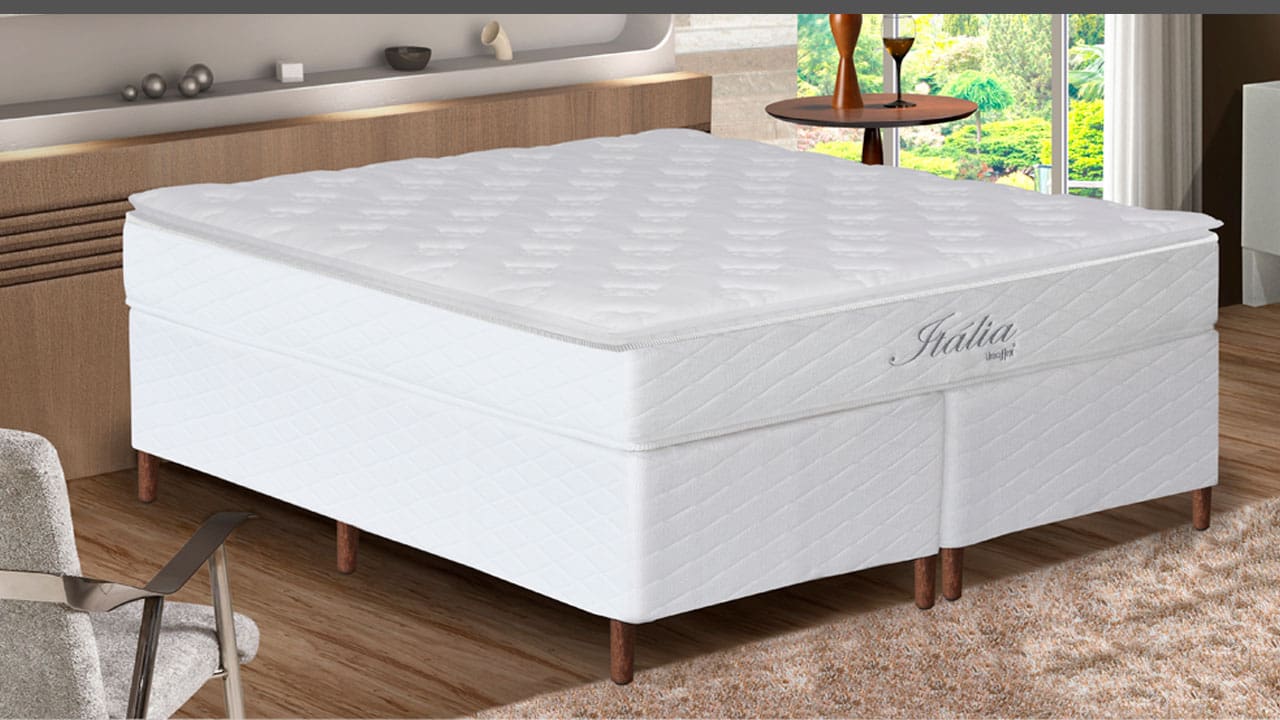 Cama Box Queen Size Umaflex Itália Branco