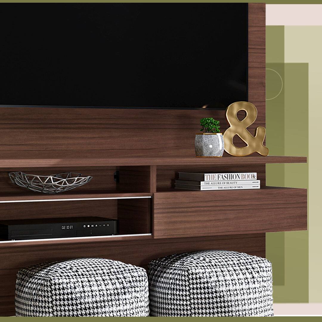 Destaque na porta de correr, bancada e bichos