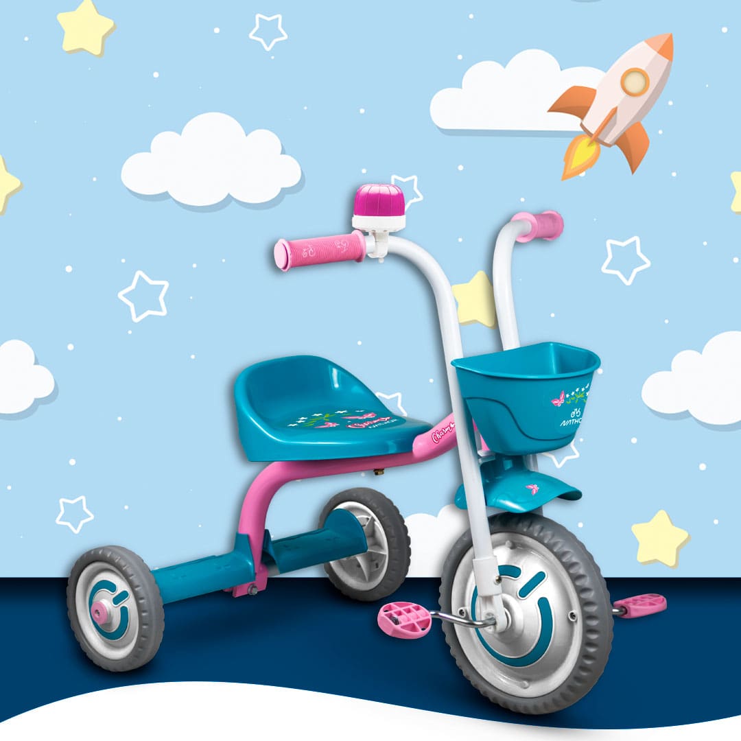 Triciclo Nathor Charm Azul Claro Rosa