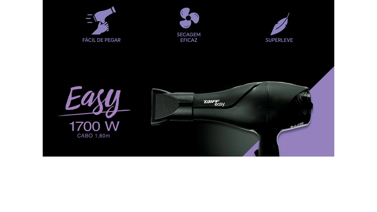 Secador De Cabelo Taiff Easy 1700w 330