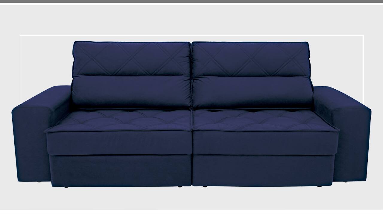 Sofá 3 Lugares Linoforte Fassatti Retrátil e Reclinável Extra