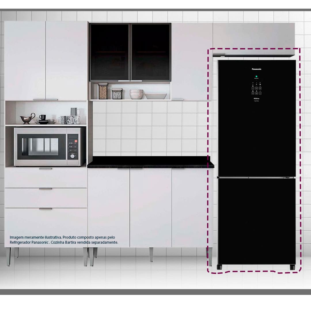 Geladeira Panasonic NR-BB53GV3B Preto 425L
