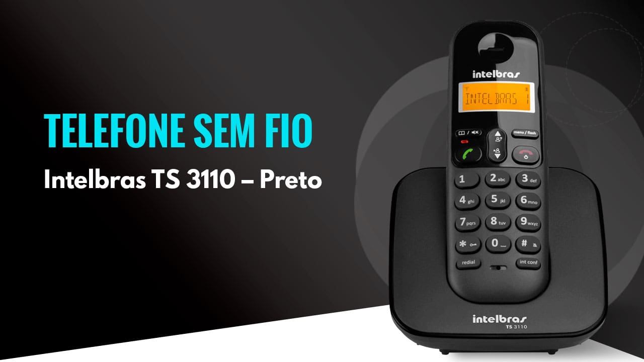 Telefone Sem Fio Intelbras TS 3110 Preto