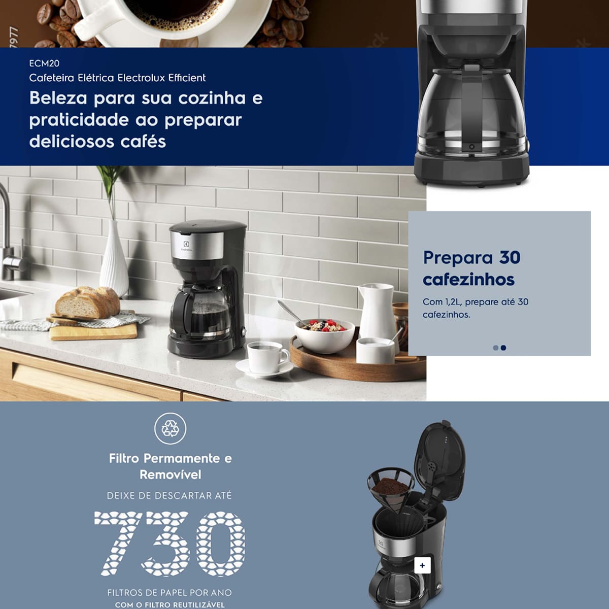 Cafeteira Elétrica Electrolux Efficient ECM20