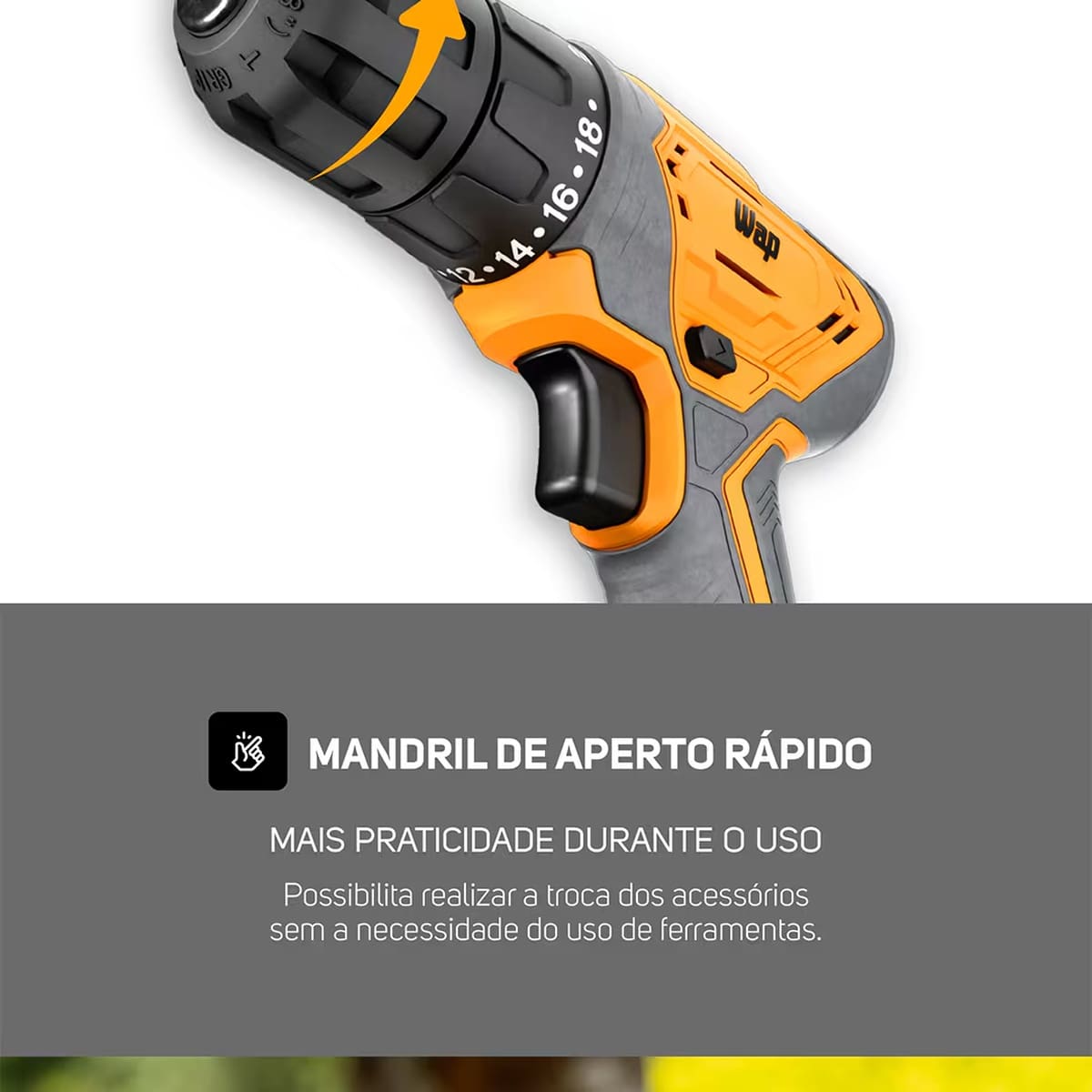 Parafusadeira e Furadeira WAP WF12K3.2 Bateria 12V Bivolt