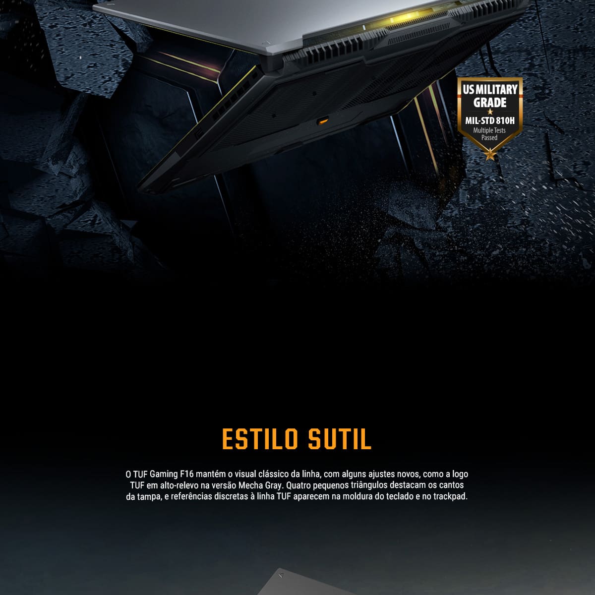 Notebook Gamer 16” Asus TUF Gaming F16 FX607VJ-RL002 Intel Core 5 210H