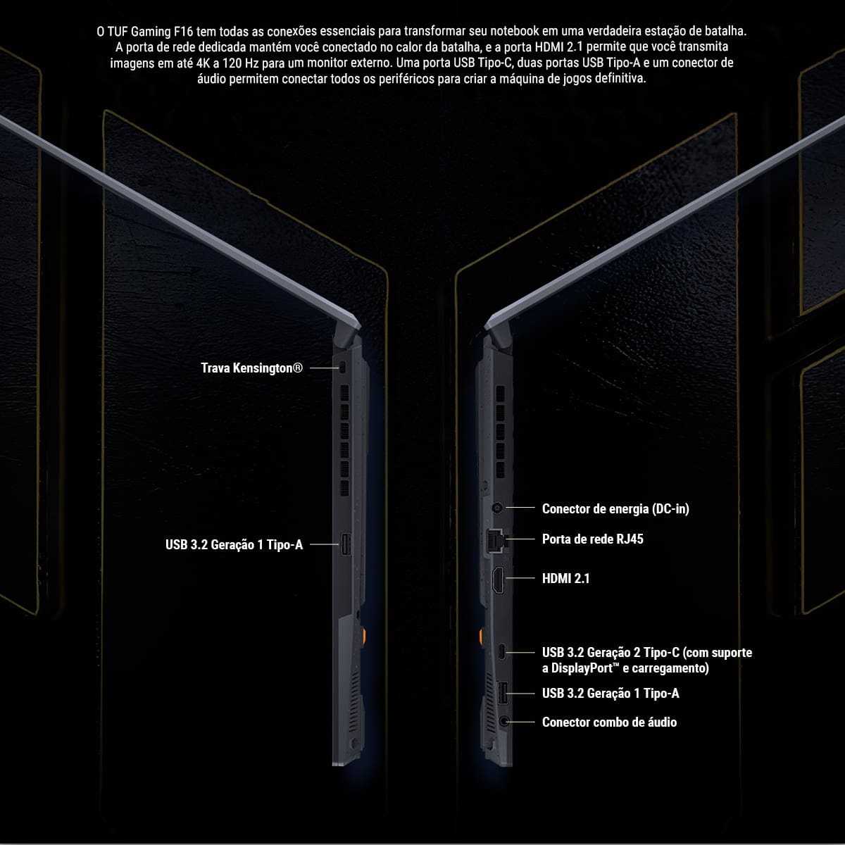 Notebook Gamer 16” Asus TUF Gaming F16 FX607VJ-RL002 Intel Core 5 210H