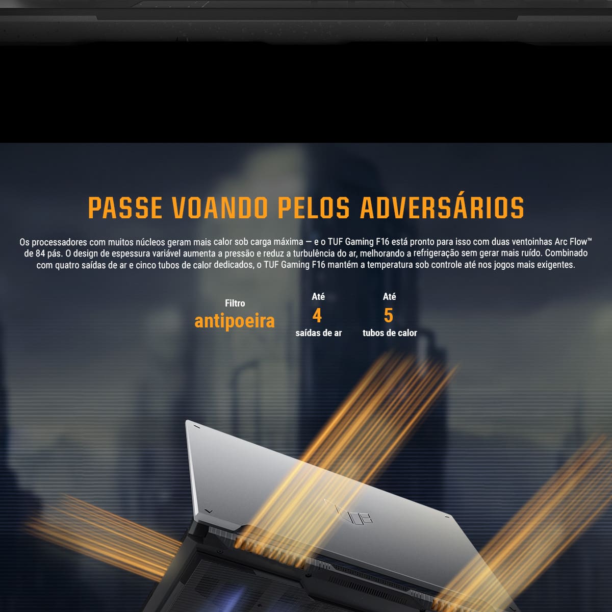 Notebook Gamer 16” Asus TUF Gaming F16 FX607VJ-RL002 Intel Core 5 210H