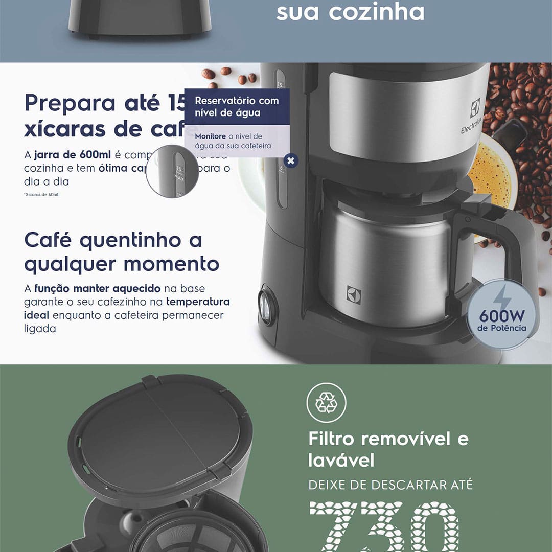 Cafeteira Elétrica Electrolux Efficient ECM12