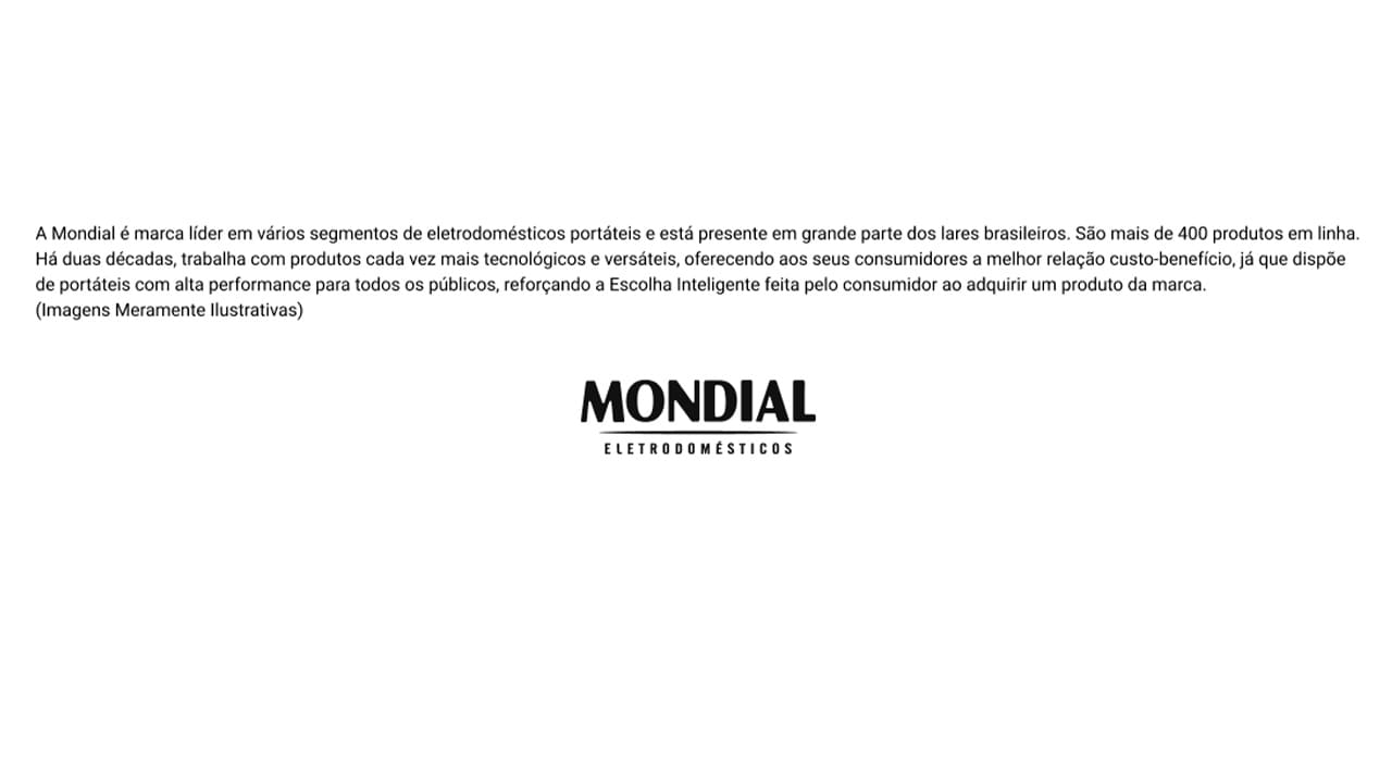 O Ferro de Passar a Seco Mondial FSN-55-B aquece rápido e desliza com segurança. Conta com base de alumínio polido que distribui o calor de maneira uniforme e rápida, sendo assim, é excelente para quem não precisa de vapor para desamassar os vincos mais difíceis - e é perfeito para aqueles que gostam de dar uma alisada rápida nas peças antes de vestir e sair. Conta com 6 níveis de temperatura, sendo adequado para tecidos dos mais leves e delicados aos pesados, de fios naturais. Tem, também, salva botões por toda a base e lâmpada piloto que indica quando está ligado. Tudo isso com 1000 W de potência e um design moderno e compacto que cabe em qualquer lugar.