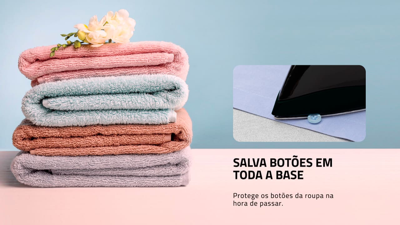 O Ferro de Passar a Seco Mondial FSN-55-B aquece rápido e desliza com segurança. Conta com base de alumínio polido que distribui o calor de maneira uniforme e rápida, sendo assim, é excelente para quem não precisa de vapor para desamassar os vincos mais difíceis - e é perfeito para aqueles que gostam de dar uma alisada rápida nas peças antes de vestir e sair. Conta com 6 níveis de temperatura, sendo adequado para tecidos dos mais leves e delicados aos pesados, de fios naturais. Tem, também, salva botões por toda a base e lâmpada piloto que indica quando está ligado. Tudo isso com 1000 W de potência e um design moderno e compacto que cabe em qualquer lugar.